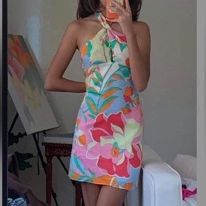 COPY - Zara floral halter dress